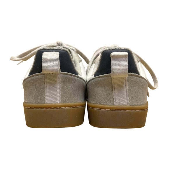 Veja Kids White & Gray Suede & Faux Leather Lace-Up Low-Top Sneakers Size 12