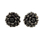 Sterling Silver Floral Design Beaded Stud Earrings 925 Handcrafted Unique Women’