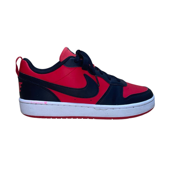 Nike Youth University Red & Black Court Borough Low Recraft Sneakers Size 6.5Y