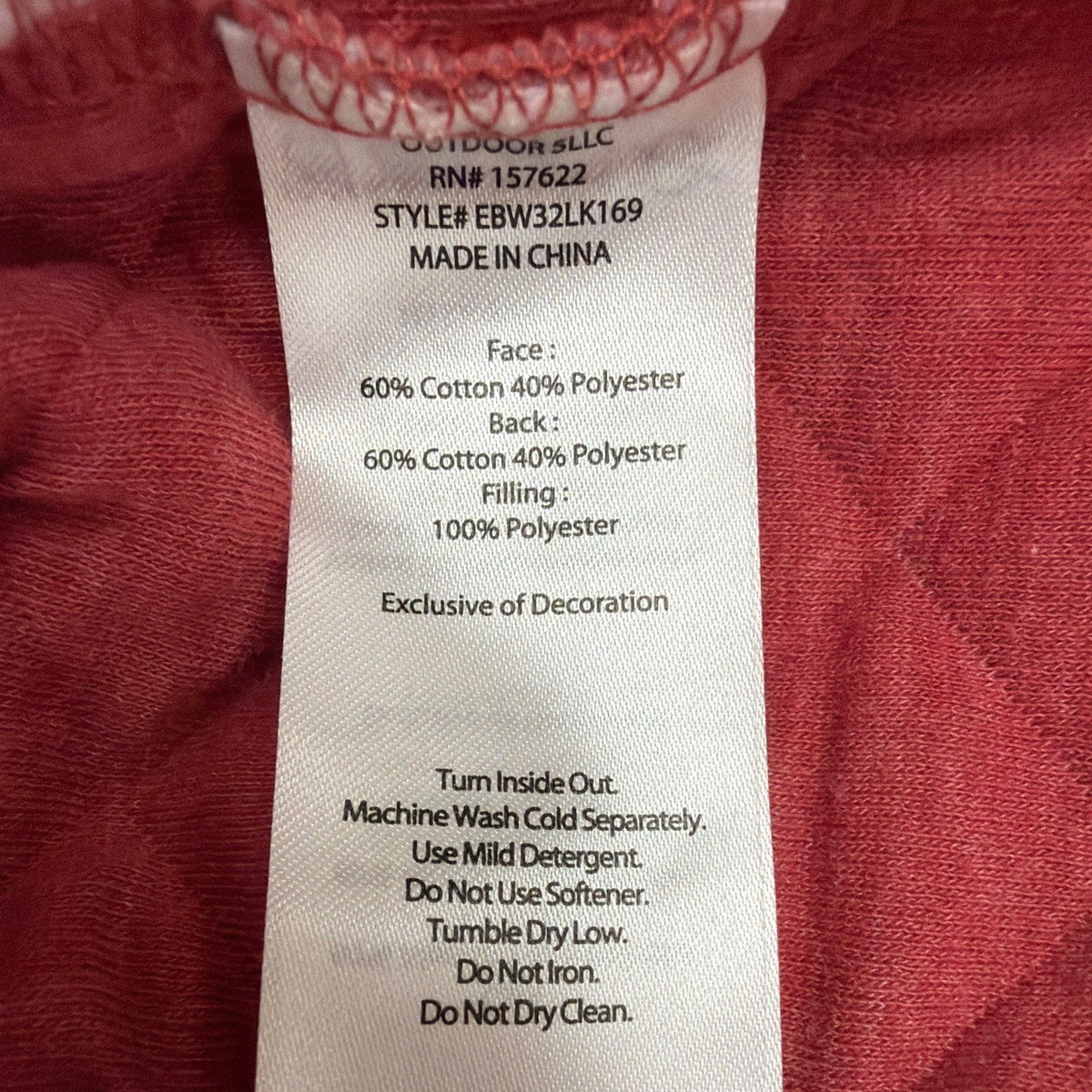 Eddie Bauer Womens Red Quilted & Mock Neck Pullover Sweatshirt Size XL 