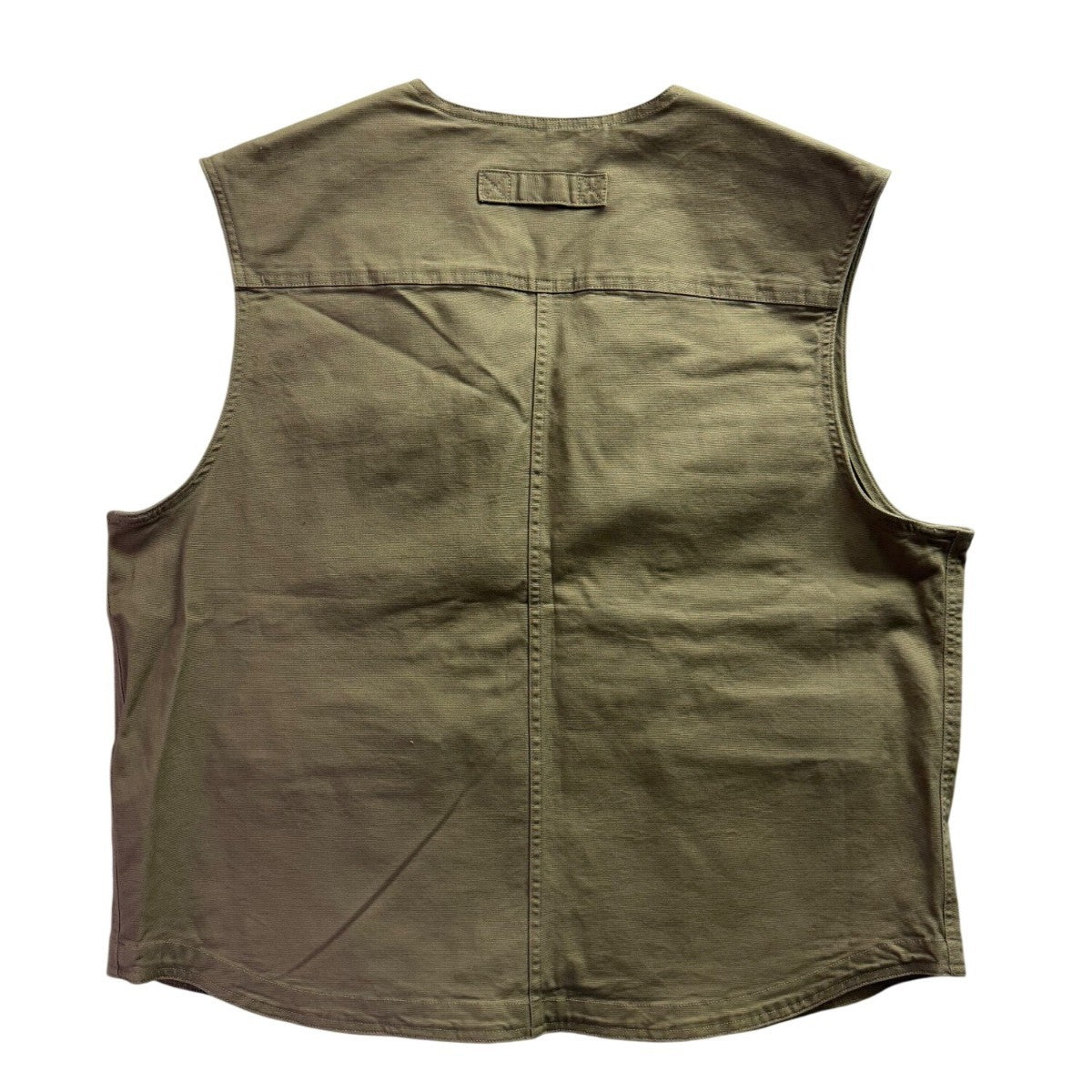 Duluth Trading Mens Tan Utility Vest Functional Storage Durable Zip Vest