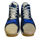 Nike Men’s Navy Blue Tan White Mesh High Top KD Basketball Shoes Sneakers Sz 14