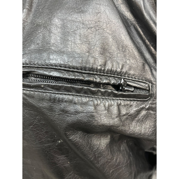 Vintage Berman's Men's Black Leather Jacket Size 44 - EUC