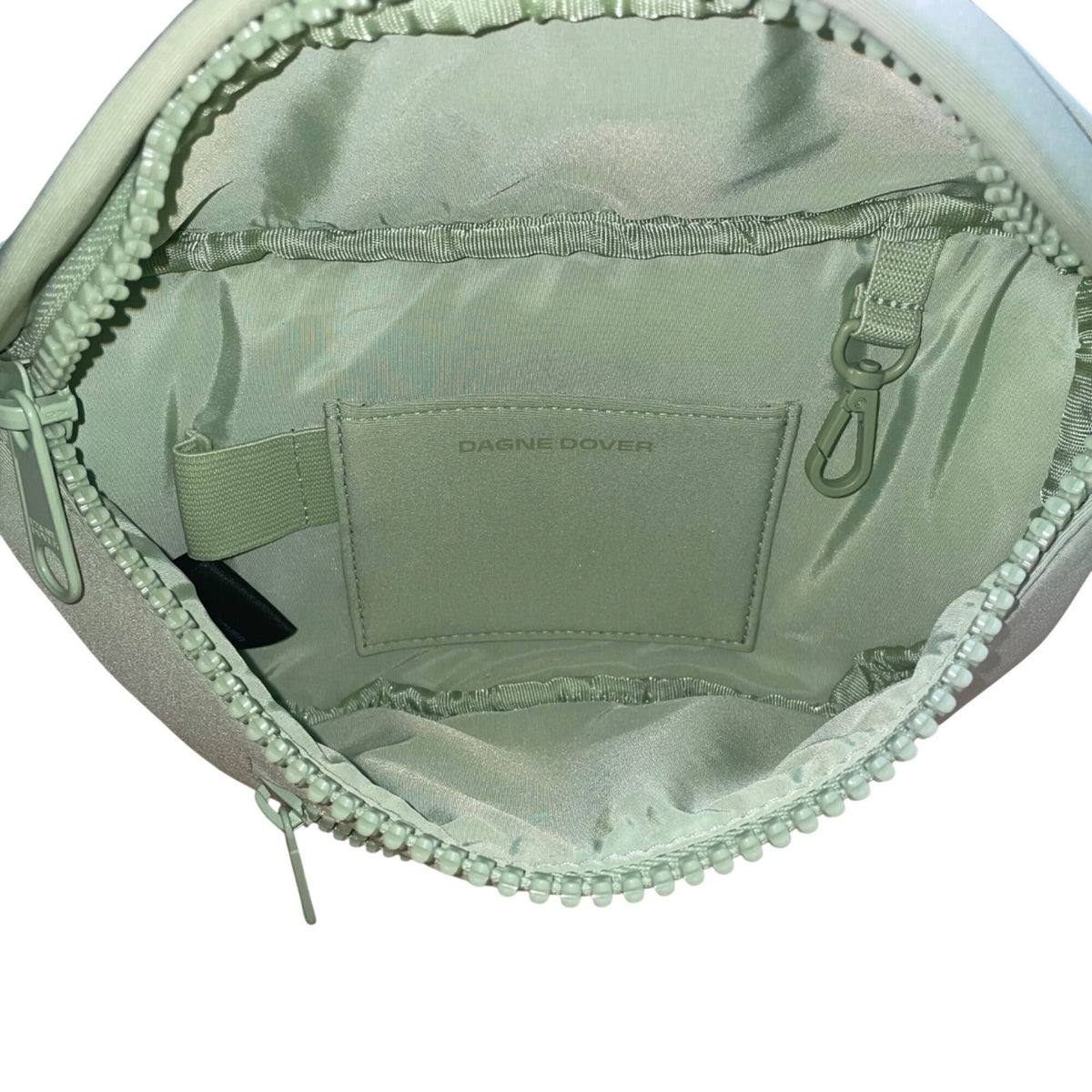 Dagne Dover Unisex Green Polyester Compact Adjustable Fanny Pack Bag