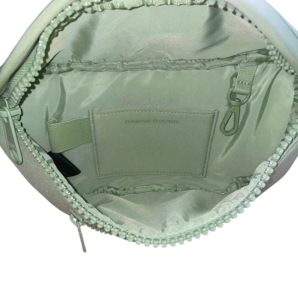 Dagne Dover Unisex Green Polyester Compact Adjustable Fanny Pack Bag