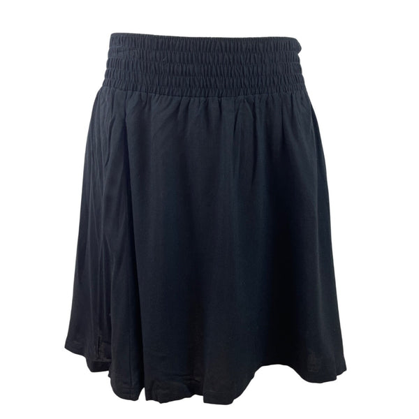 Frenchi Black Elastic Waist Flowy Mini Skirt Womens Casual Wear Sz M- New