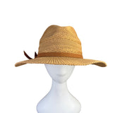 Treasure & Bond Womens Brown Straw Wide Brim Hat Decorative Band Accents