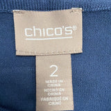 Chicos Womens Indigo Sleeveless Lightweight Casual Tank Top Size 2