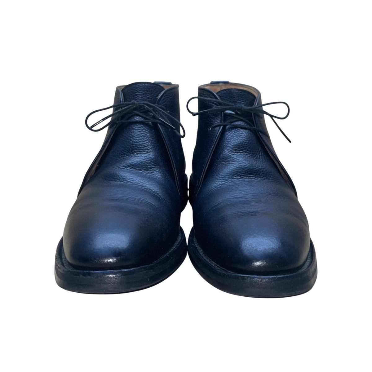 Peal & Co British-Made Men’s Black Leather Lace-Up Chukka Boots Size 9