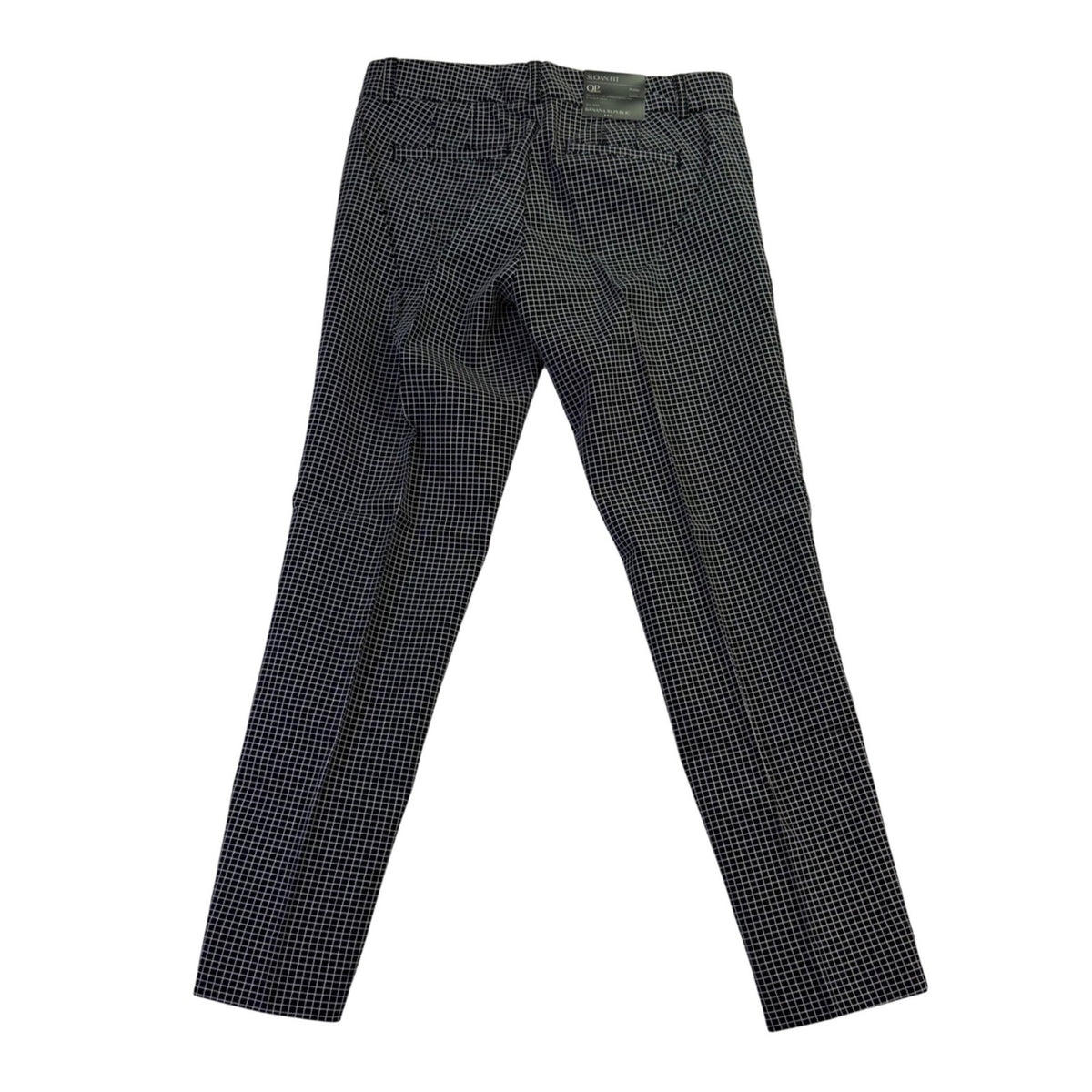 Banana Republic Womens Black & White Slim Fit Checkered Pants Size Petite 0