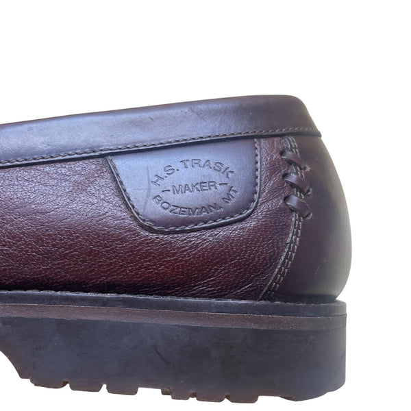 H.S. Trask Men’s Brown Leather Tassel Slip-On Loafers Size 12N