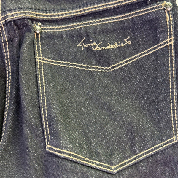 Gloria Vanderbilt Womens Black Cotton Denim Jeans Straight Leg Size 11