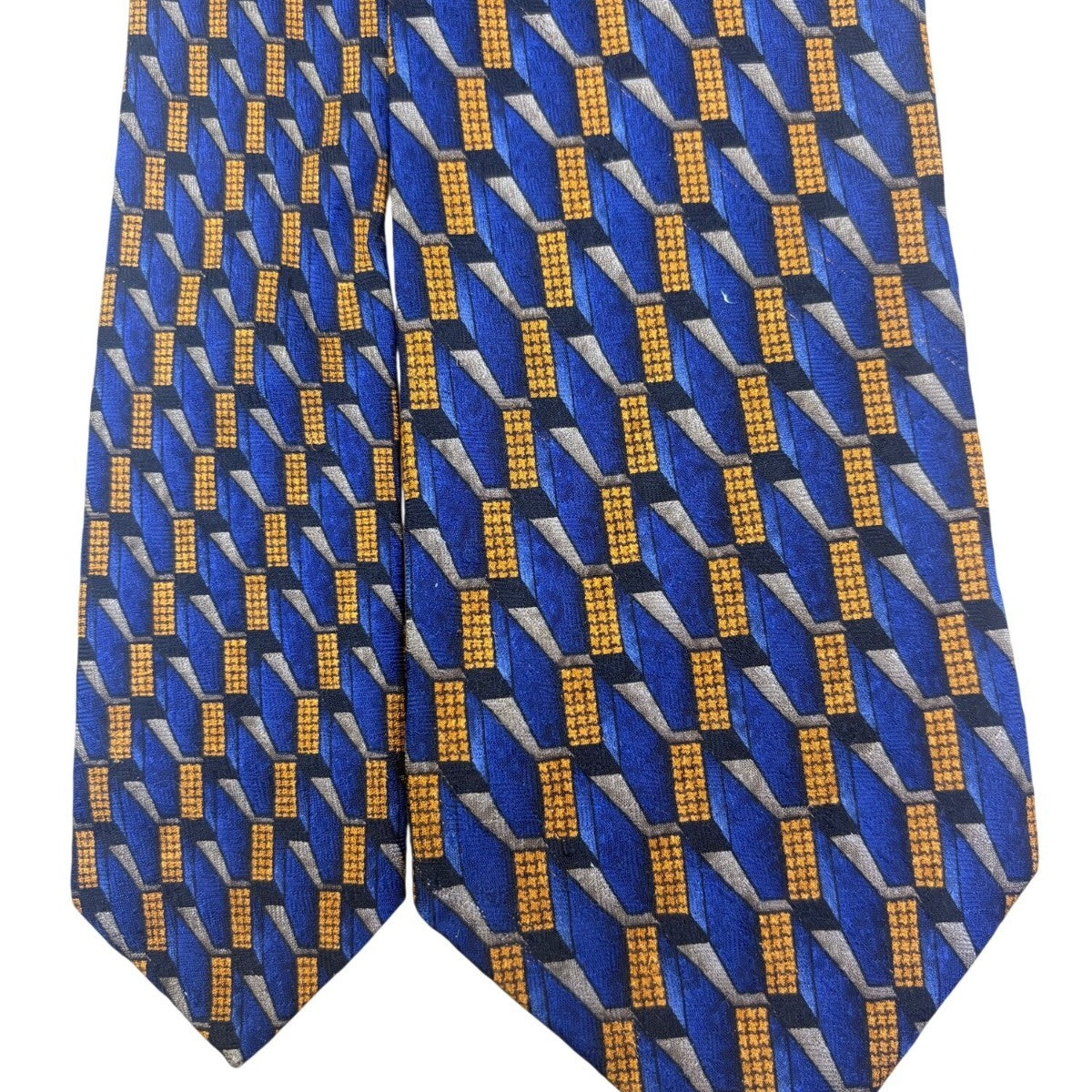 Nordstrom Mens Silk Blue Multi-Color Patterned Tie By J.Z. Richards Handcrafted