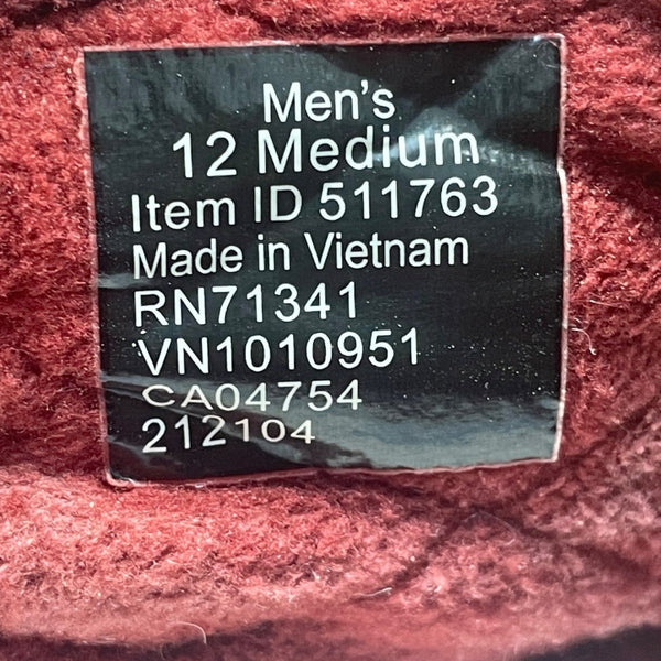 L.L.Bean Men’s Red Dark Earth Nylon Ultralight PrimaLoft Slip-On Shoes Size 12M