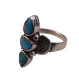 Sterling Silver Womens Turquoise Stone Ring Size 6 Vintag Jewelry Unique