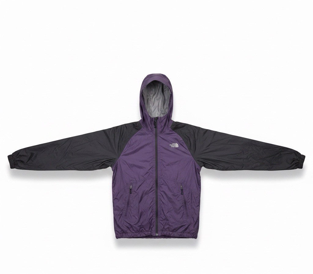 The North Face Mens Purple/Black Nylon Hooded Rain Jacket Size M