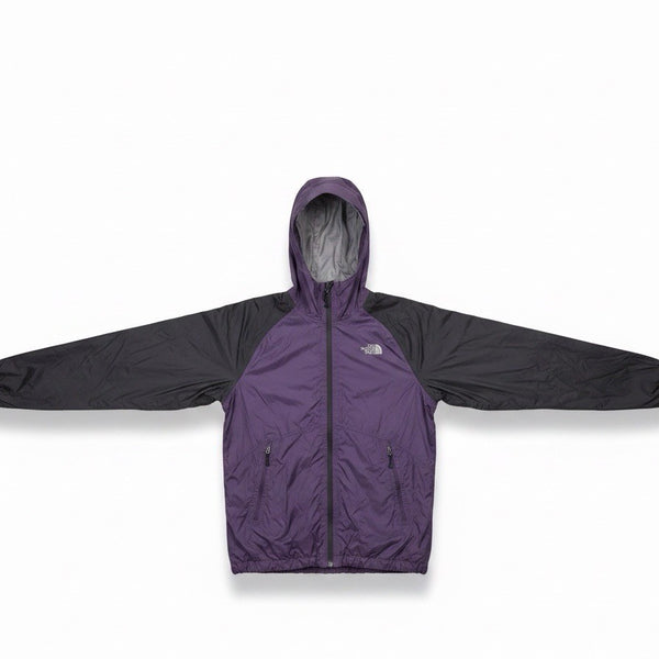 The North Face Mens Purple/Black Nylon Hooded Rain Jacket Size M