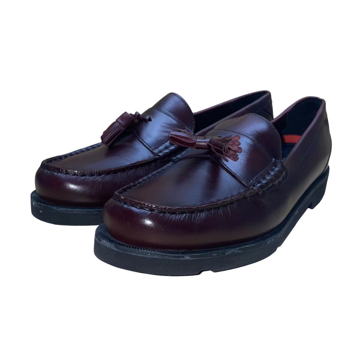 Rockport Men’s Burgundy Leather Tassel Stitched Loafers Size 9.5M