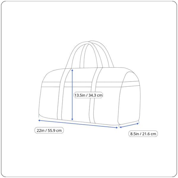 Kervan Leather Unisex Brown Embossed Camel Logo Double Handles Travel Duffel Bag