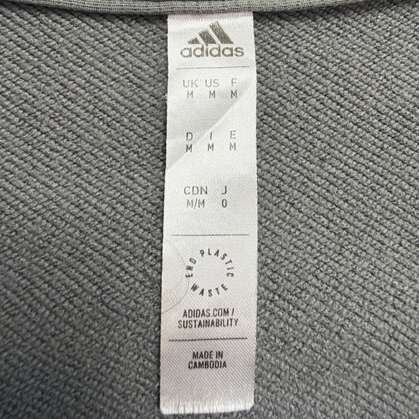 Adidas Mens Gray Training Top With White Stripe Details Size M 