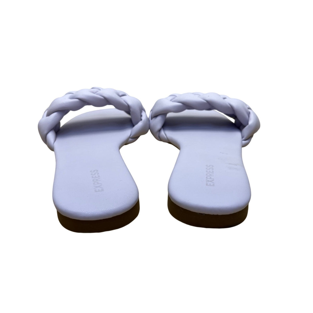 Express Womens Lilac Purple Braided One Band Slide Sandals