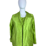 Caroline Rose Green Women’s Silk Tank Top & Jacket Two-Piece Outfit Sz 1X