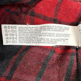 Zara Woman Red/Black Viscose & Acrylic Plaid Button-Down Tunic Dress Size M