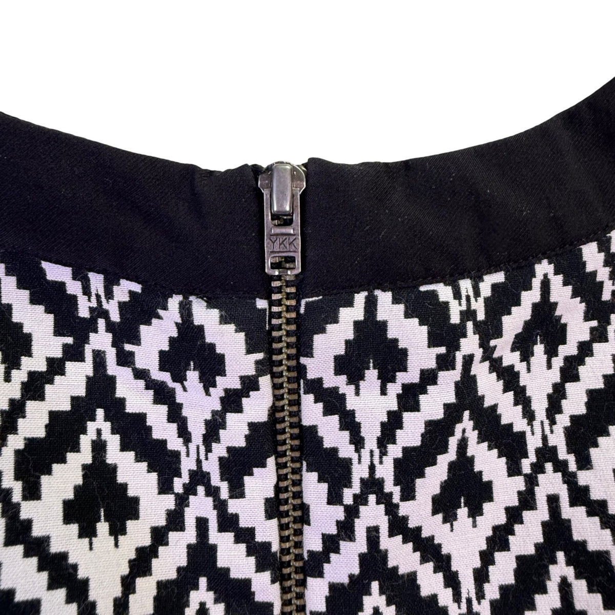 EShakti Womens Black & White Geometric Print Dress Size S/6