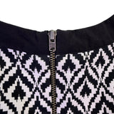 EShakti Womens Black & White Geometric Print Dress Size S/6