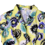 Jason Wu Womens Yellow & Multicolor Midi Dress Tie-Dye Print Short Sleeve Sz 8
