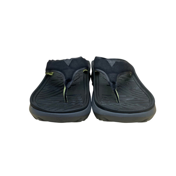 Men’s Black & Green Synthetic Restore Orthotic Flip-Flop Sandals Size 8