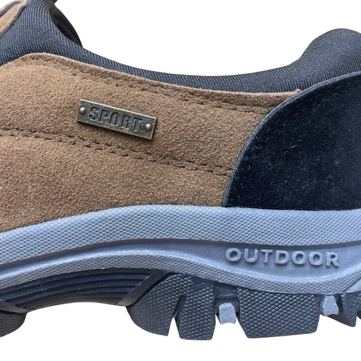Sport Men’s Brown & Black Slip-On Outdoor Hiking Shoes Size 12