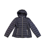 Michael Kors Womens Black Hooded Packable Down Jacket Lightweight Design Sz M