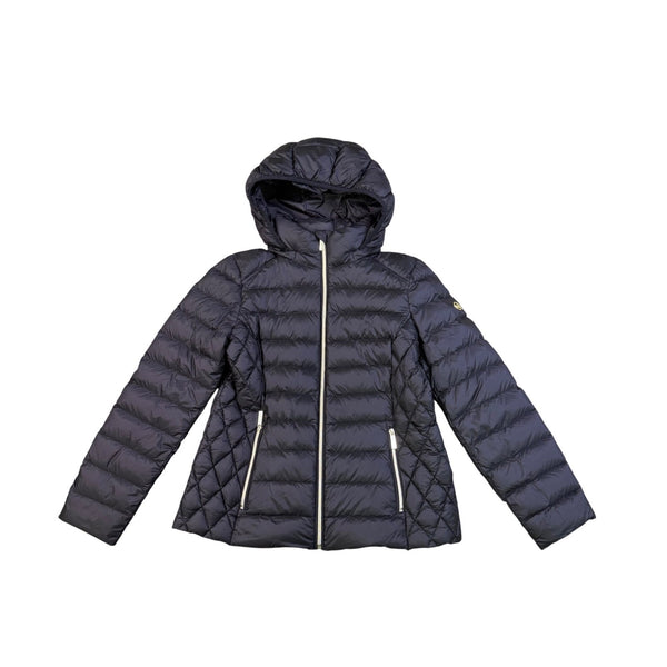 Michael Kors Womens Black Hooded Packable Down Jacket Lightweight Design Sz M