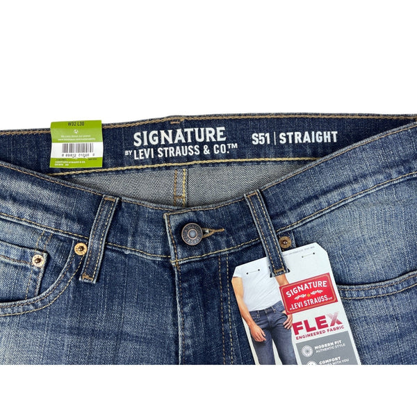 Signature by Levi Men's Flex Straight Blue Jeans Sz 32X30 - NWT