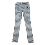 Tory Burch Women's White Blue Striped Marleen Stretchable Jeans Sz 26