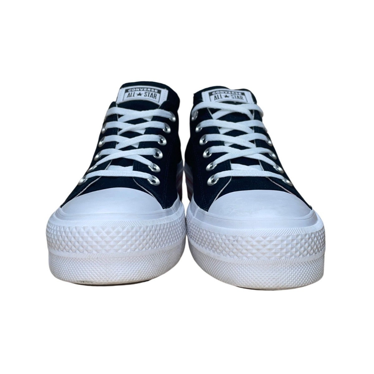 Converse Women’s Black & White Canvas Low-Top LYF Heart Platform Sneakers Sz 9