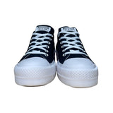 Converse Women’s Black & White Canvas Low-Top LYF Heart Platform Sneakers Sz 9