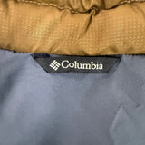 Columbia Mens Blue & Brown Puffer Vest Winter Outerwear Quilted Zip-Up Size L