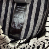 Chicos Womens Black & White Striped Sheer Button-Front Tunic Jacket Size 3 - New