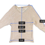 Free People Womens Beige Lightweight Knit Sweater Top Relaxed Fit  Sz XS