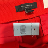 Ann Taylor Women's  Scarlet Red Capri Side Zip Up Pants Sz 4 - NWT