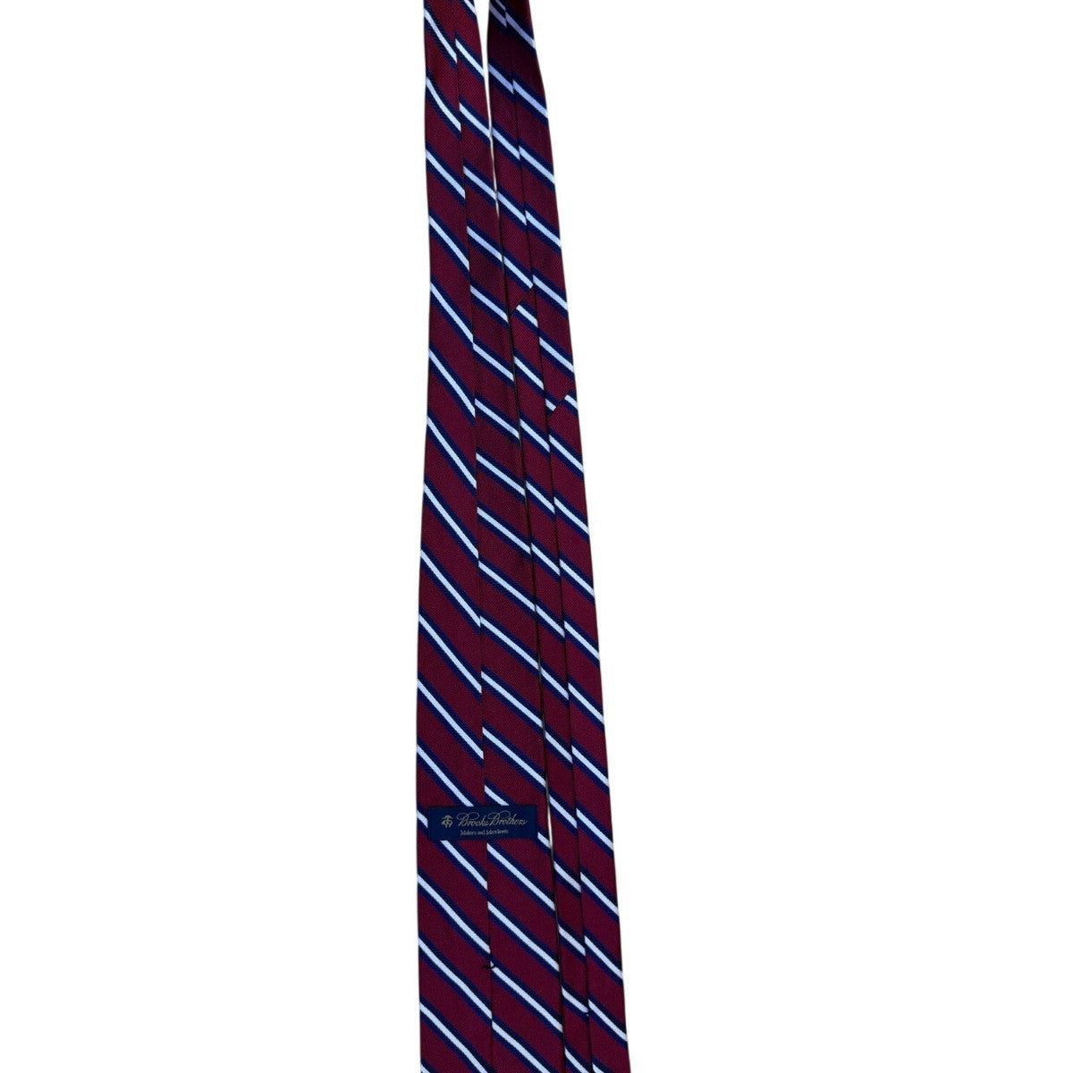 Brooks Brothers Mens Red & Blue Striped Silk Tie Classic Business Neckwear