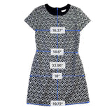 EShakti Womens Black & White Geometric Print Dress Size S/6