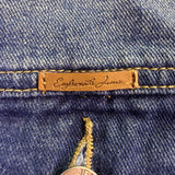 Faxikio Mens Blue Denim Vest Jacket Cotton Blend Casual Lightweight Size XL