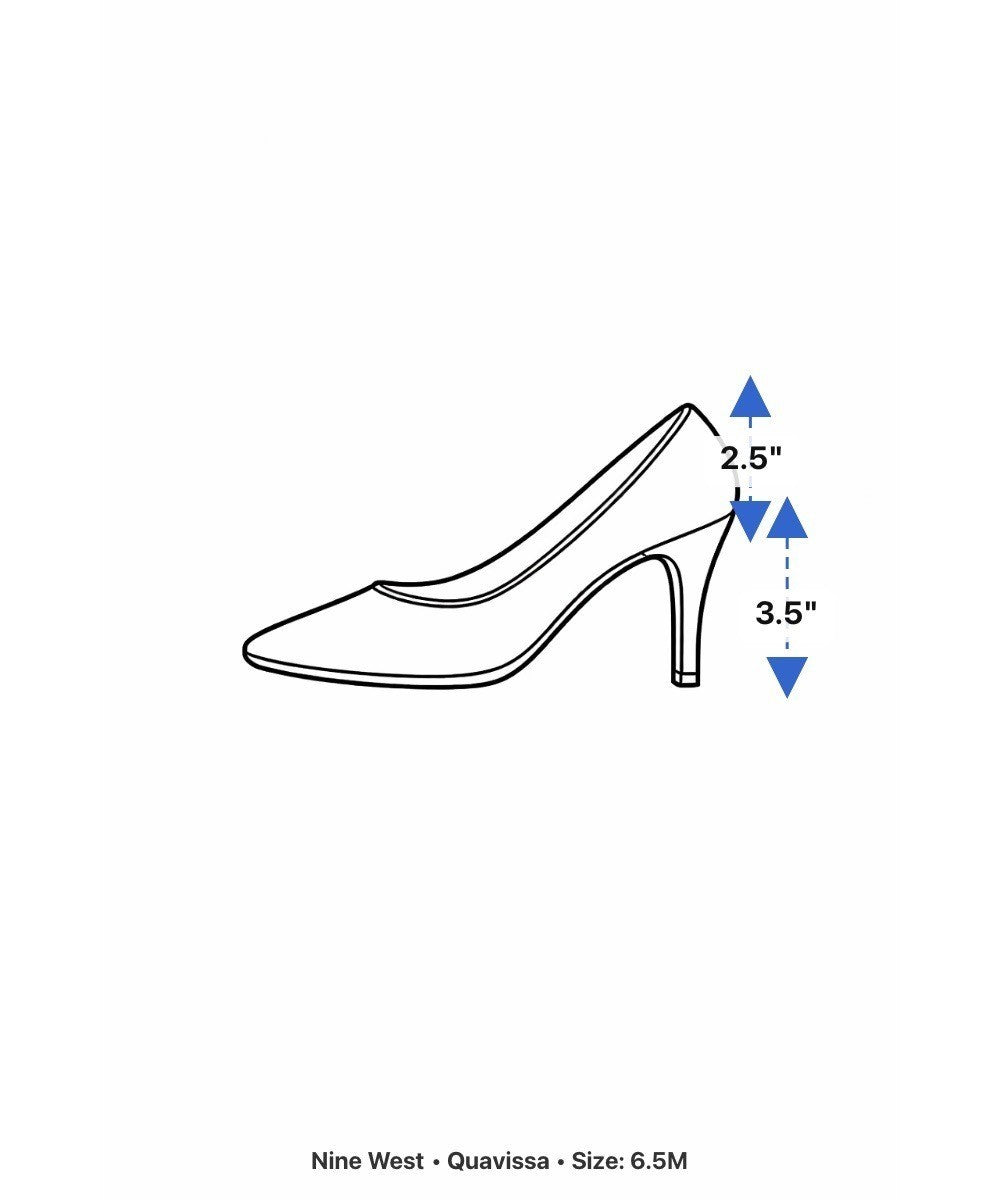 Nine West Women’s Metallic Silver Leather Bow Pointed Toe Quavissa Heels Sz 6.5M