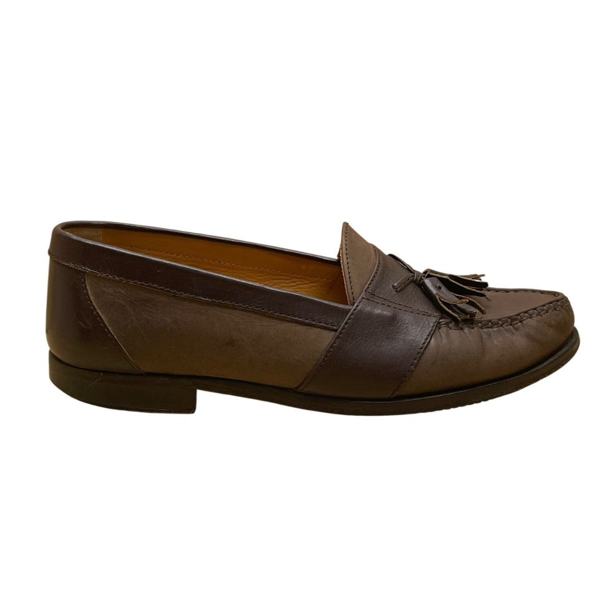 Nunn Bush Men’s Brown Leather Tassel Moc Toe Slip-On Dress Shoes Size 9.5M