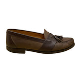 Nunn Bush Men’s Brown Leather Tassel Moc Toe Slip-On Dress Shoes Size 9.5M
