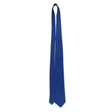 Metrocity Mens Blue Silk Paisley Print Neck Tie Formal Accessory