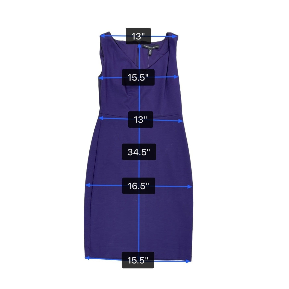 White House Black Market Womens Purple Sleeveless Fit Dress Size 0P